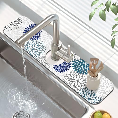 2PCS 17" x 32" Dish Drying Mat & 24" x 5.5" Sink Splash Guard (2 Count)