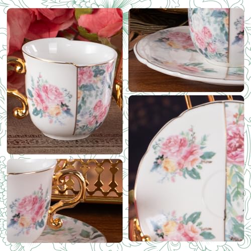 Tea Cups and Saucers Set of 2 (2 Count)