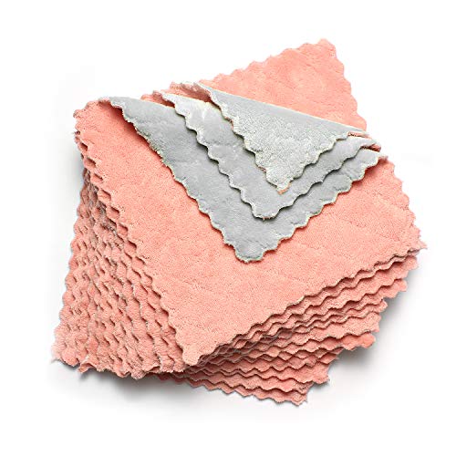 12 Pack Microfiber Dish Cloths for Kitchen Washing Dishes (12 Count)