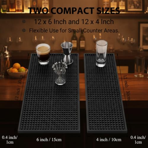 6 Pcs Bar Mat 12 X 6 Inch