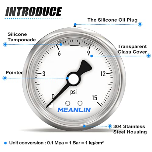0~15Psi Stainless Steel 1