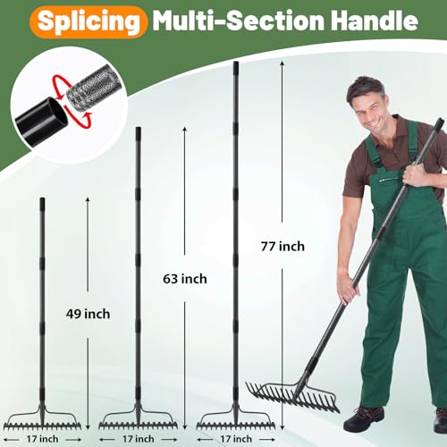 Rake 17 Tines with 49 Inch Handle