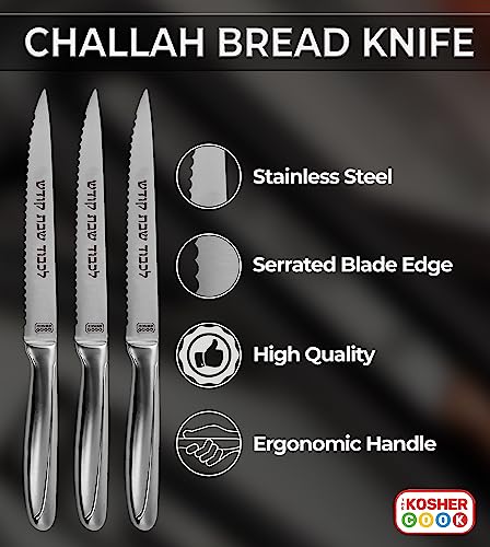 Premium Stainless Steel Challah Bread Knife