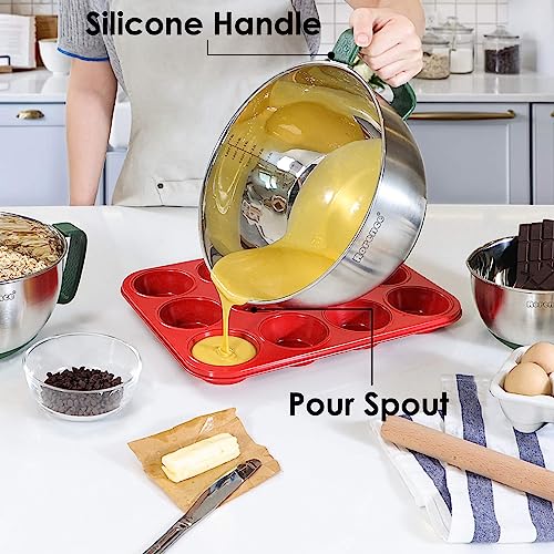 Stainless Steel Mixing Bowls Set with Lids