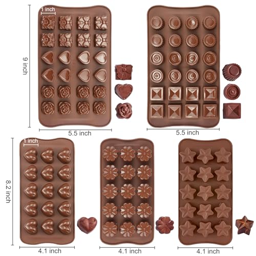 Silicone Chocolate Mold Set (5 Count)