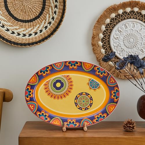 Tunisian 16 plus 14 inch Oval Platters Set (2 Count)