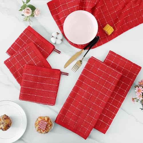 Microfiber Waffle Weave Kitchen Towels (4 Count)