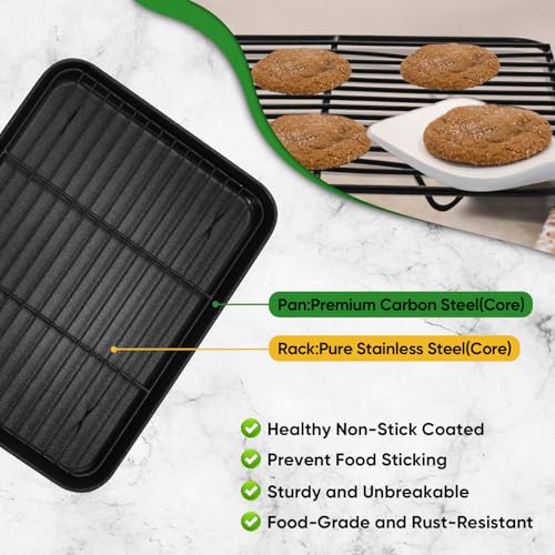 Nonstick Baking Oven Pan with Rack for Cookie