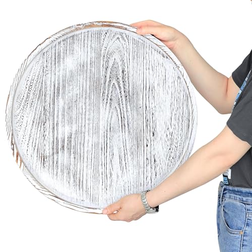 Extra Large Round Ottoman Table Tray 20"