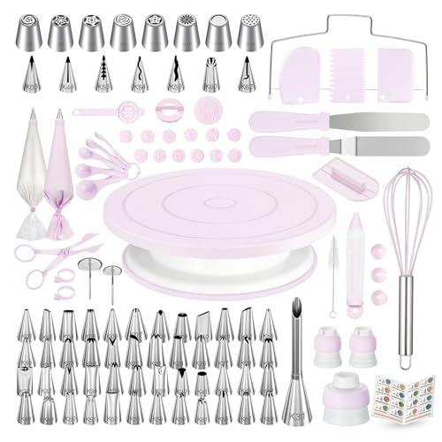 158 Cake Decorating Kit Baking Supplies Tools for Beginners & Pros (158 Count)
