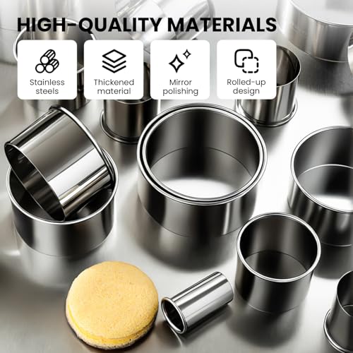 12 Pcs 304 Stainless Steel Biscuit Cutter Set (12 Count)