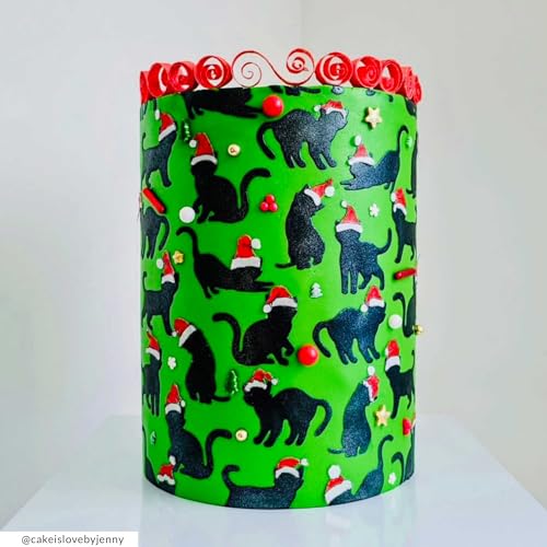 Cake Decorating Cat Pattern Stencil