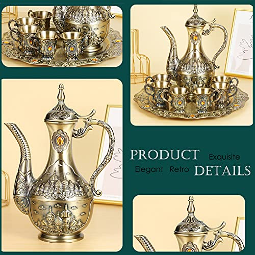 Turkish Tea Coffee Cup and Pot Set Including Teapot