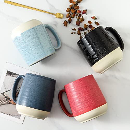 Ceramic Large Coffee Mugs Set of 4 (4 Count)