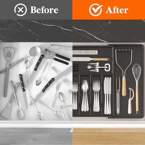 Extra Large Silverware Drawer Organizer