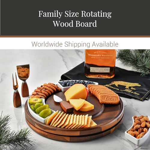 Acacia Wood Lazy Susan Cheese Board