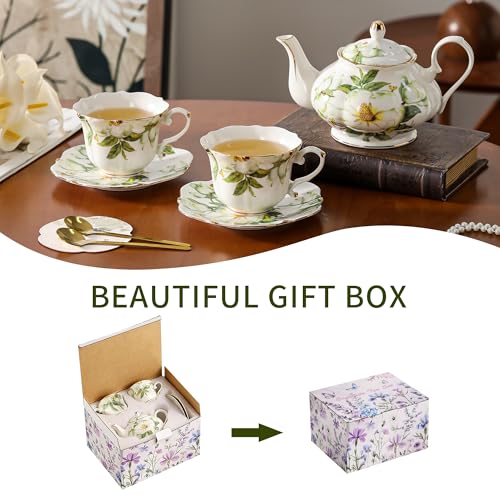 Country Roses Porcelain Tea Set