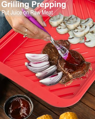 Grilling Prep and Serving Tray with Lid