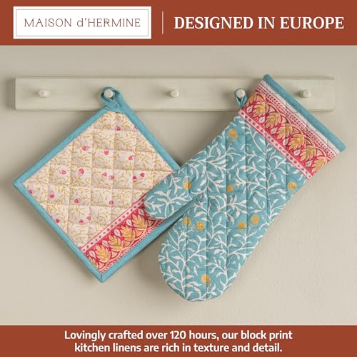 100% Cotton Oven Mitt & Pot Holder Set (2 Count)