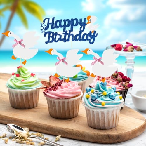 12PCS Silly Goose Cupcake Toppers