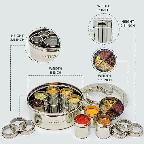 Stainless Steel Indian Spice Box