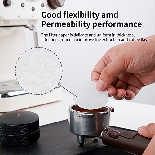 55mm Espresso Paper Filters for 58mm Portafilter Baskets (100 Count)