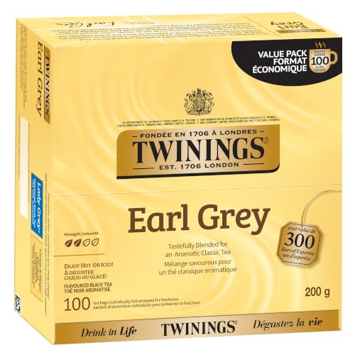 Earl Grey Black Bergamot Caffeinated Tea Bags (100 Count)