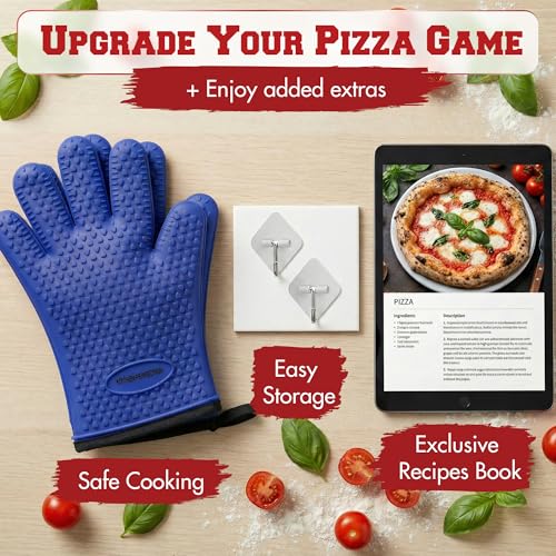 XL Silicone Pizza Oven Gloves Heat Resistant Oven Mitts