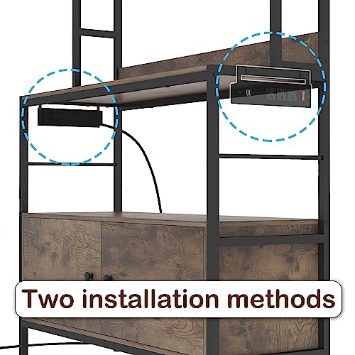 5 Tier Kitchen Bakers Rack with Power Outlet
