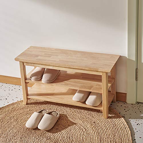 Shoe Rack Bench Wooden Storage Bench Entryway Bench