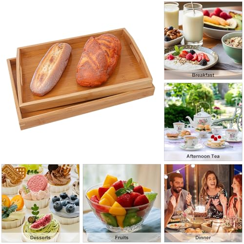 3 PCS Bamboo Serving Tray (3 Count)