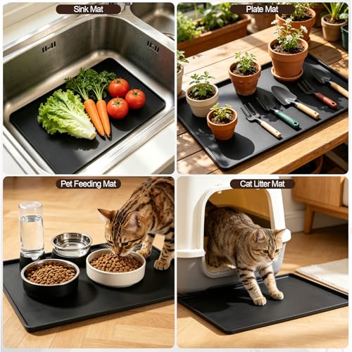 Mini Fridge Silicone Mat & under sink mat 24"x16"x0.4"