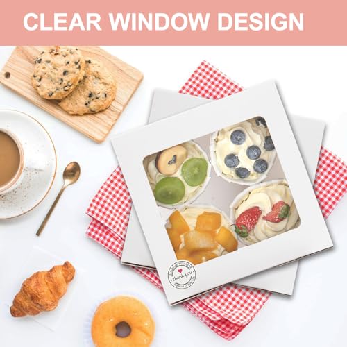 Cupcake Boxes with Window (50 Count)