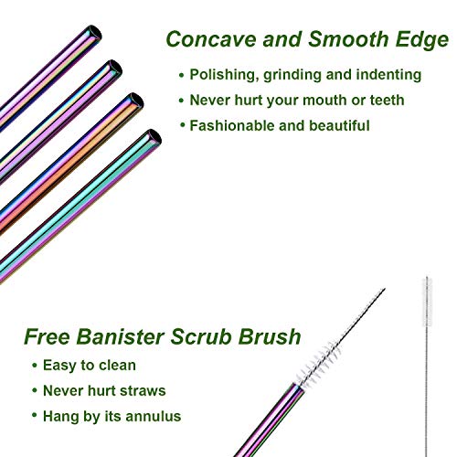 Black Metal Straws (4 Count)