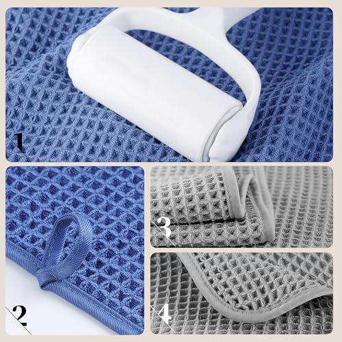 430 GSM Poly Blend Microfiber Quick Dry Waffle Bath Towel (4 Count)