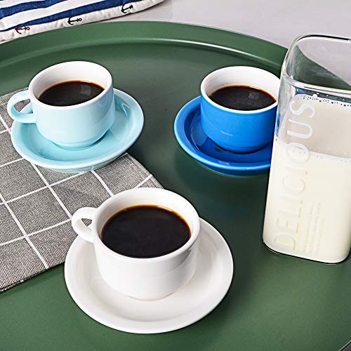 Sweejar Porcelain Espresso Cup & Saucer Set (6 Count)