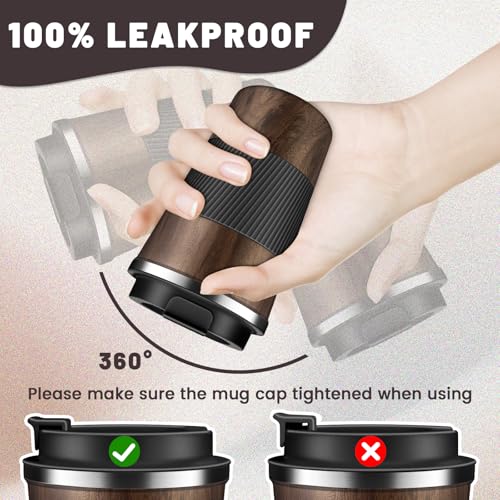 Insulated Coffee Tumblers with Flip Lid 12oz