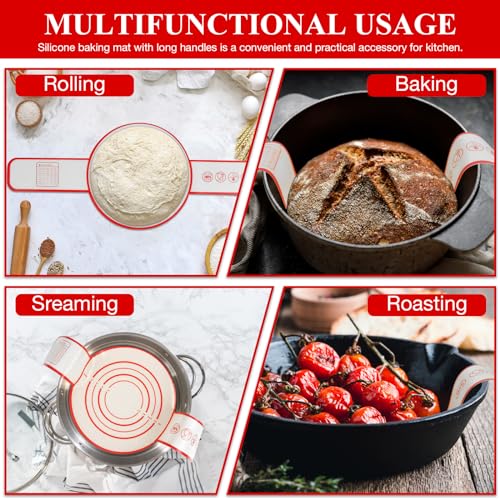 2 Pcs Sourdough Silicone Bread Sling for Dutch Oven Liners