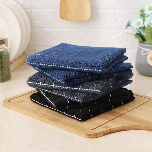 100% Cotton Terry Kitchen Dish Cloths (12 Count)