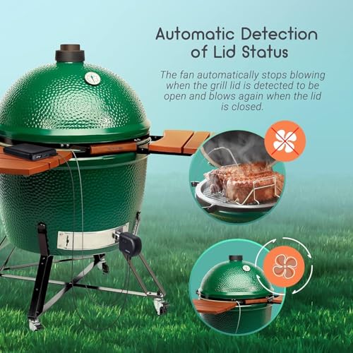 Wi Fi and Bluetooth BBQ Automatic Smoker Fan Thermometer