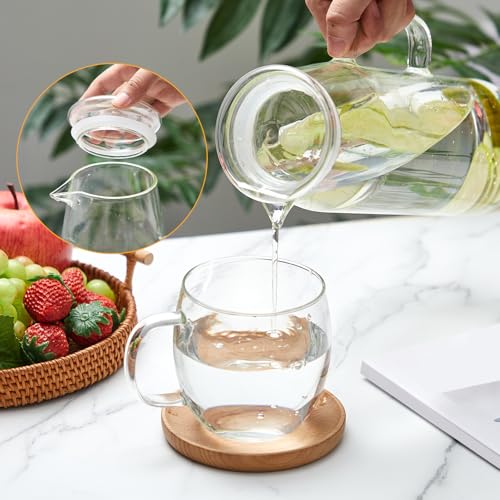 2 Sets Glass Pitcher with Lid (2 Count)
