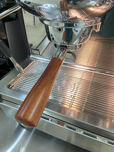 58mm Double Spout Portafilter Compatible with La Marzocco Espresso Machine Stainless Steel Espresso Portafilter with Double Shot Filter Basket Espresso Accessories
