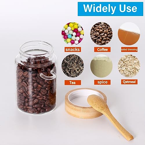 Glass Jar with Screw Lid and Spoon (3 Count)