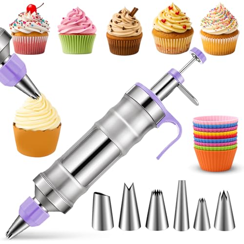Stainless Steel Dessert Decorating Syringe Set (18 Count)