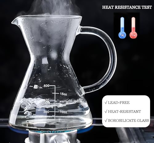 Pour Over Coffee Maker with Reusable Stainless Steel Drip Filter