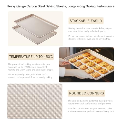2 Pack Half Sheet Baking Pans
