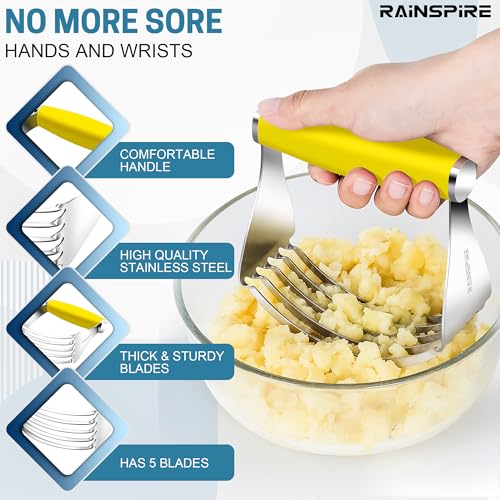 Large Pastry Cutter For Baking Durable Pastry Blender Dough Cutter Yellow