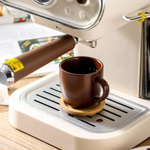 Stackable Porcelain Mini Espresso Cups and Saucers Set of 6 (6 Count)