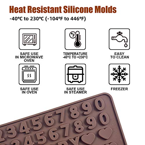 Silicone Letter Mold and Number Chocolate Molds