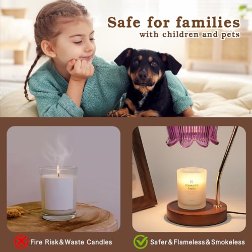 Purple Candle Warmer Lamp with Timer